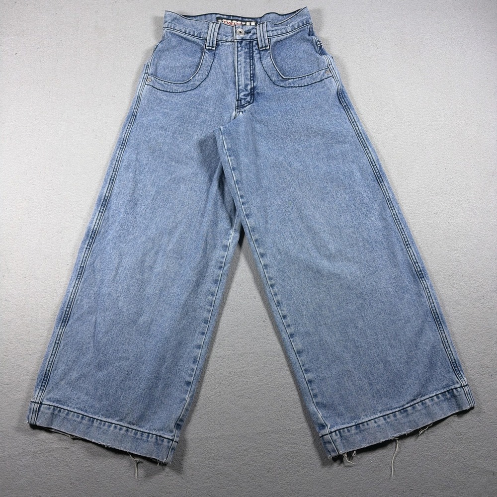 Vintage JNCO Jeans Mens 28x30 Blue Light Wash Wide Leg Baggy Skate Grunge 90s